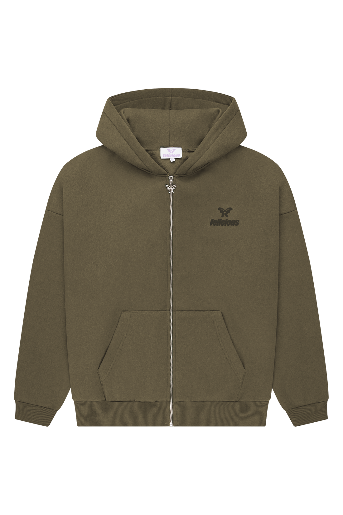 Basic Logo ZIP-Hoodie Dusky Green