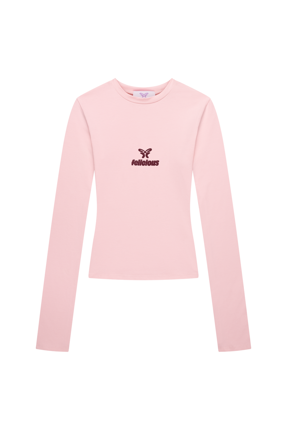 Basic Tight Logo Longsleeve Blush Pink