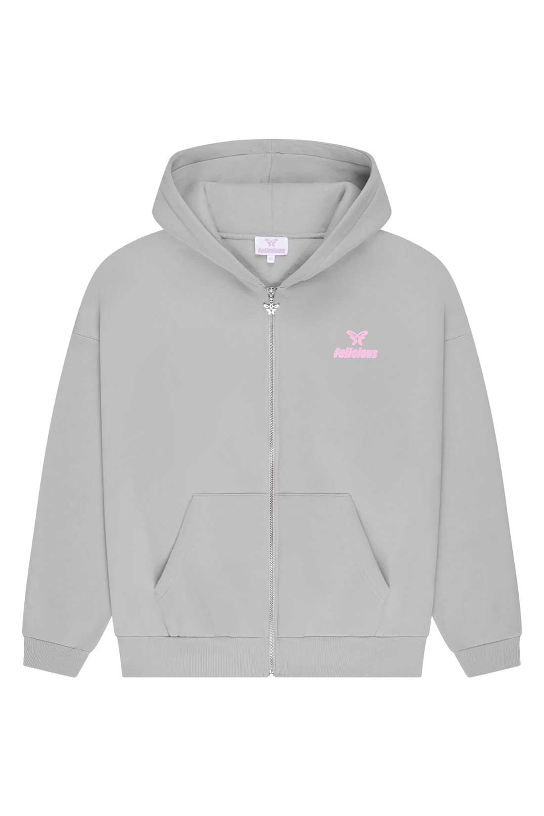 Basic Logo ZIP-Hoodie Concrete