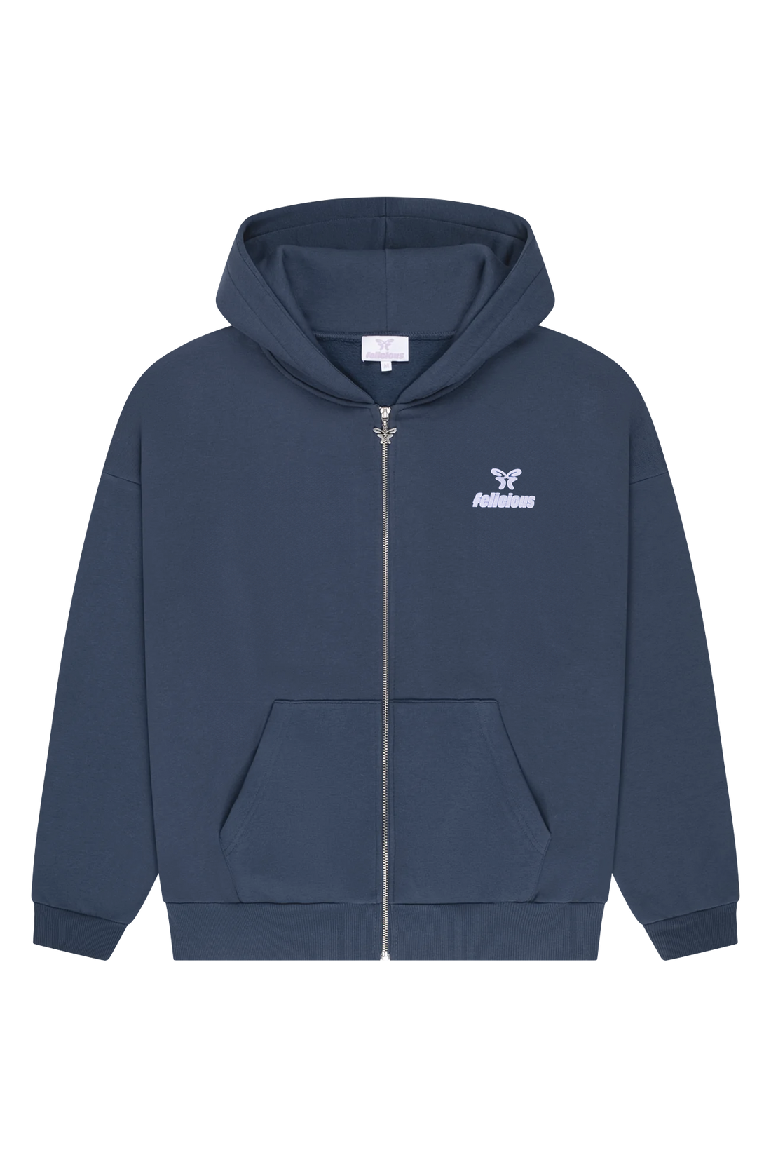 Basic Logo ZIP-Hoodie Stone Blue
