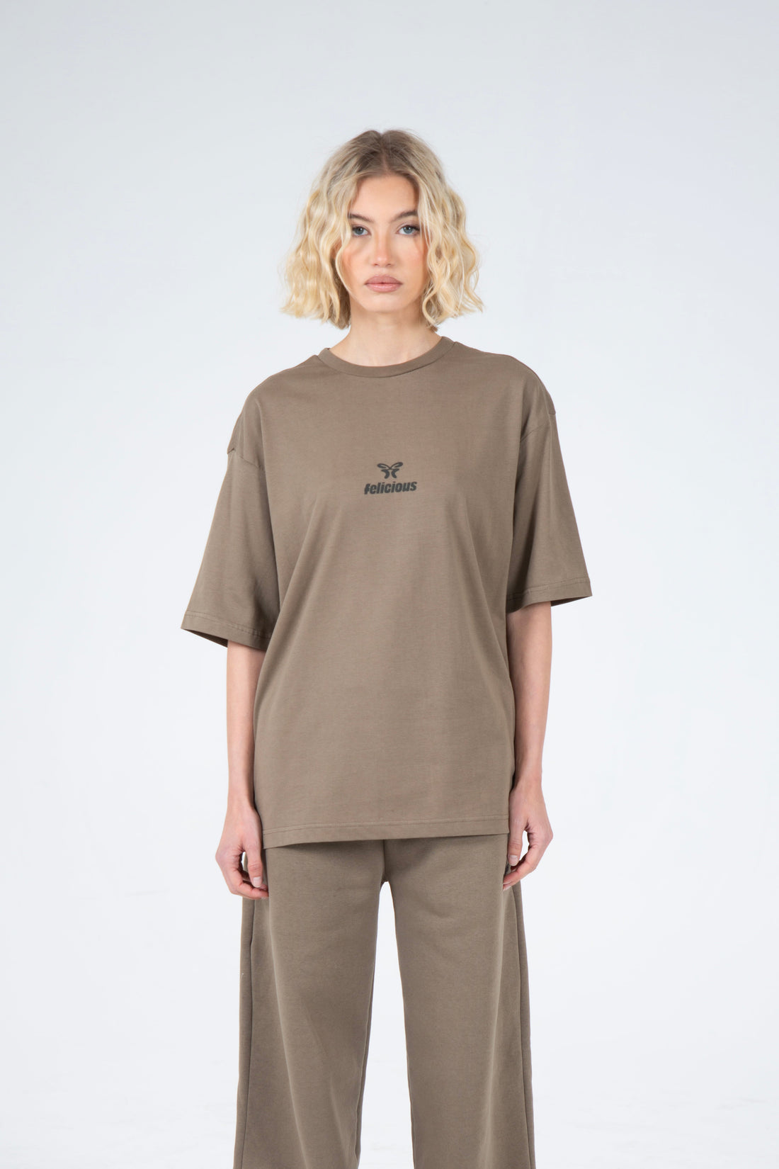 Basic Oversize Tee Dusky Green